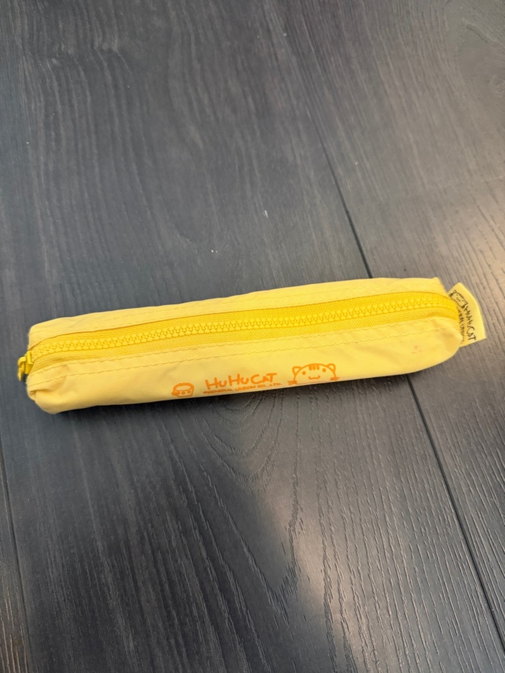 HuHuCat - Yellow Zipper Pencil Case